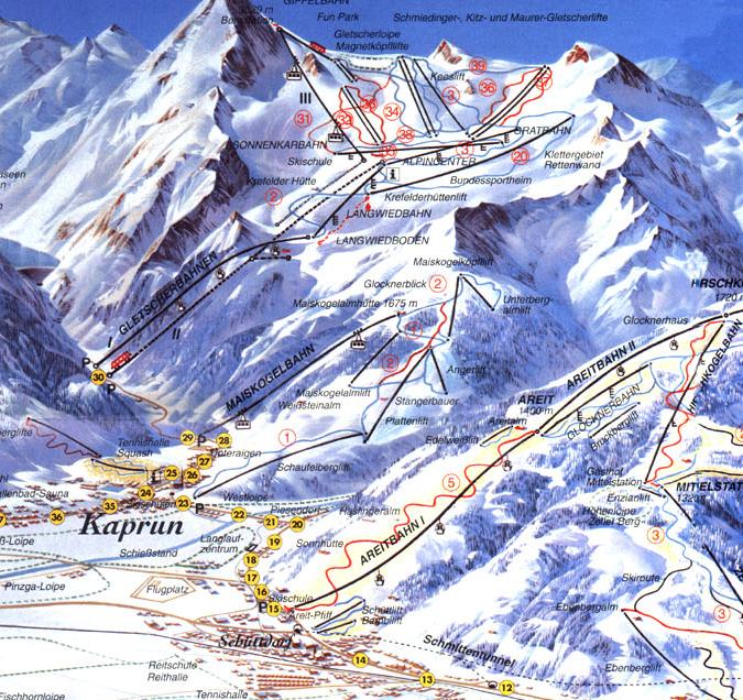 Piste Map Kaprun