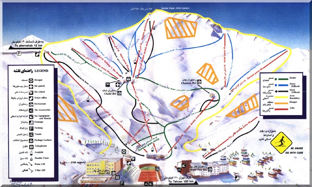 Dizin piste map
