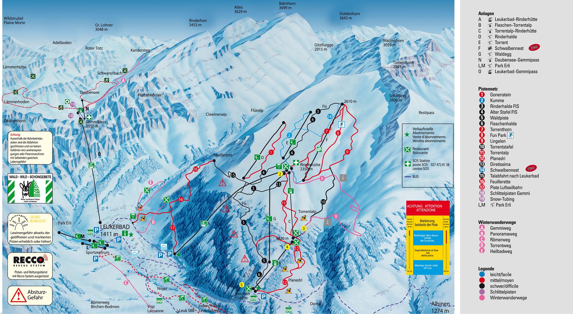 Lenzerheide Piste Map