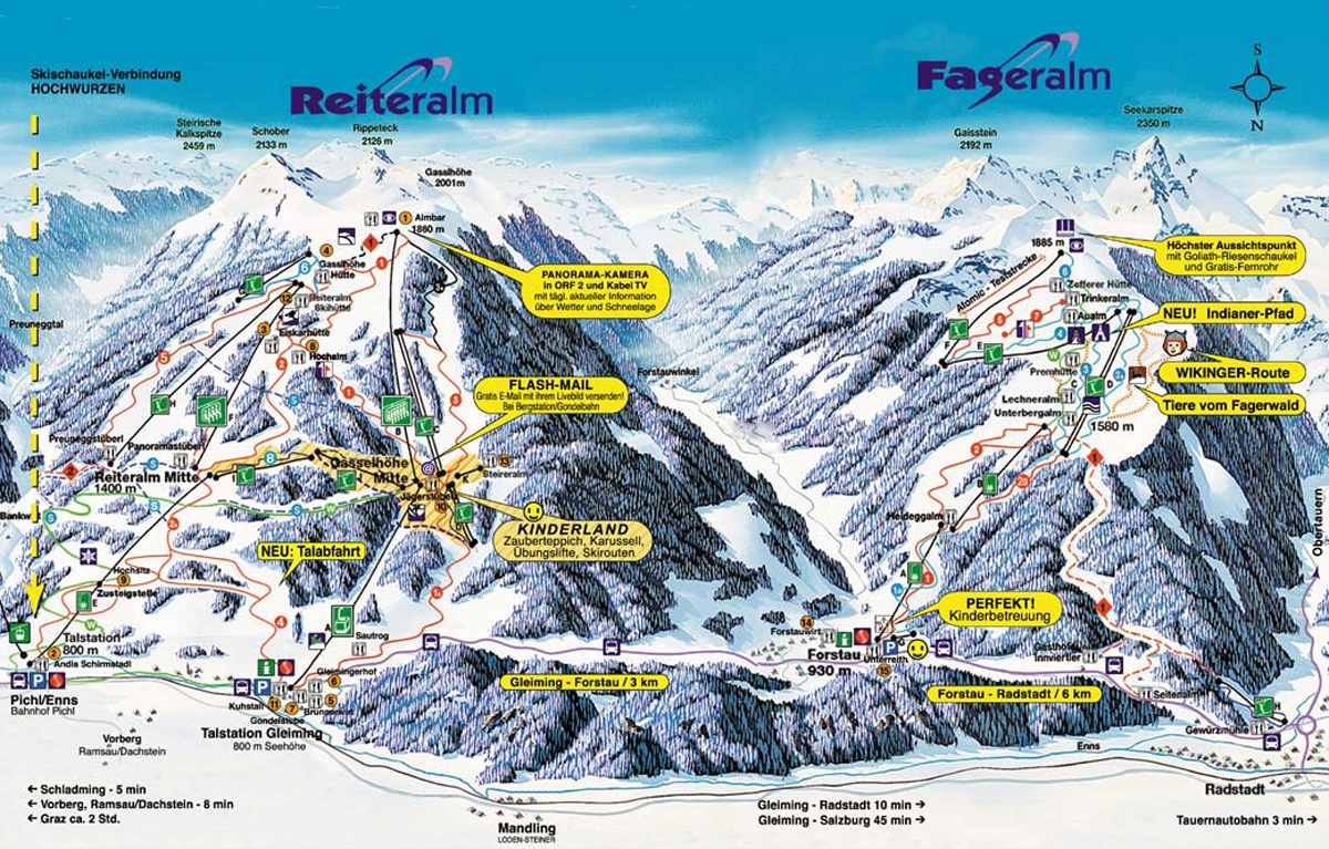 Nassfeld Ski Map