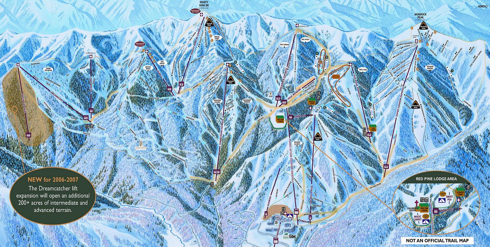 The Canyons Piste Map  trails & marked ski runs  SNO