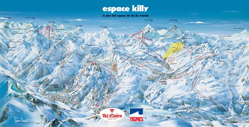 Tignes piste map