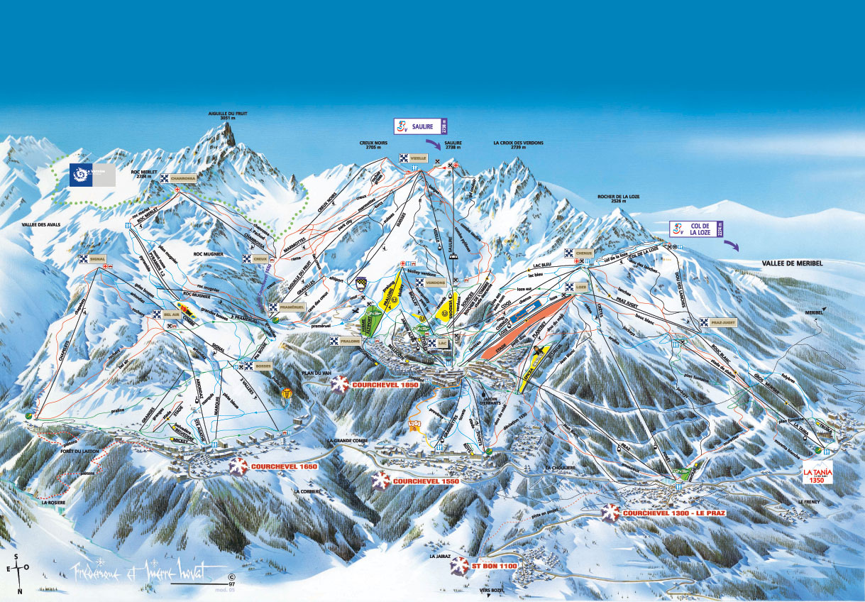 Courchevel piste map