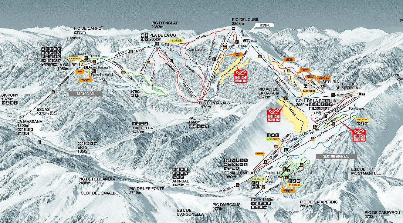 Arinsal piste map