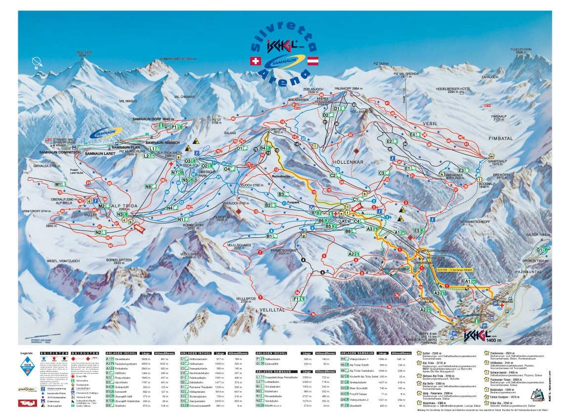 Ischgl piste map