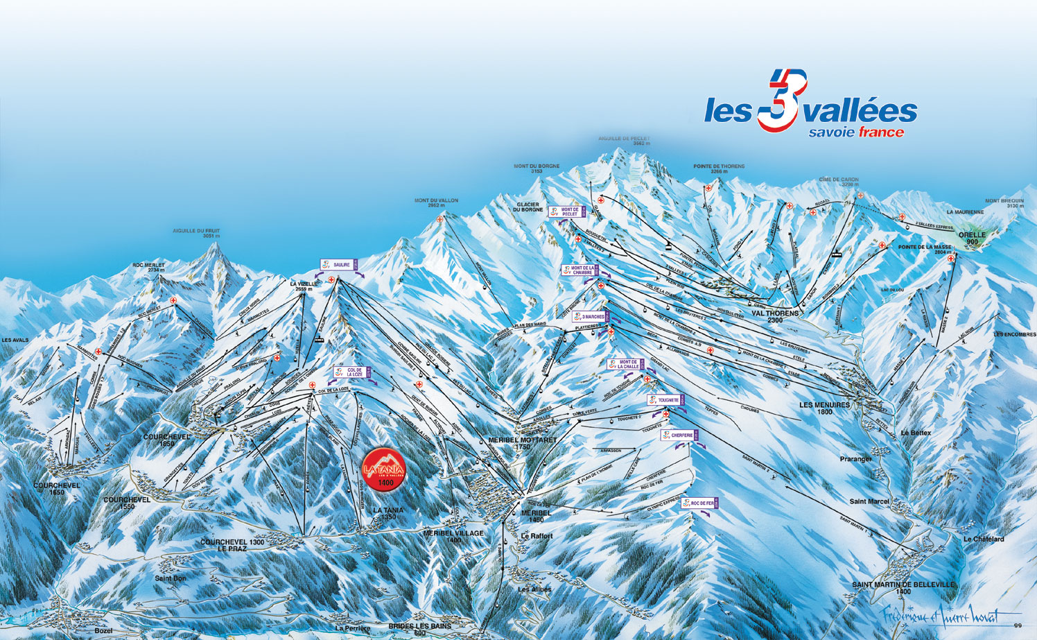 La Tania piste map