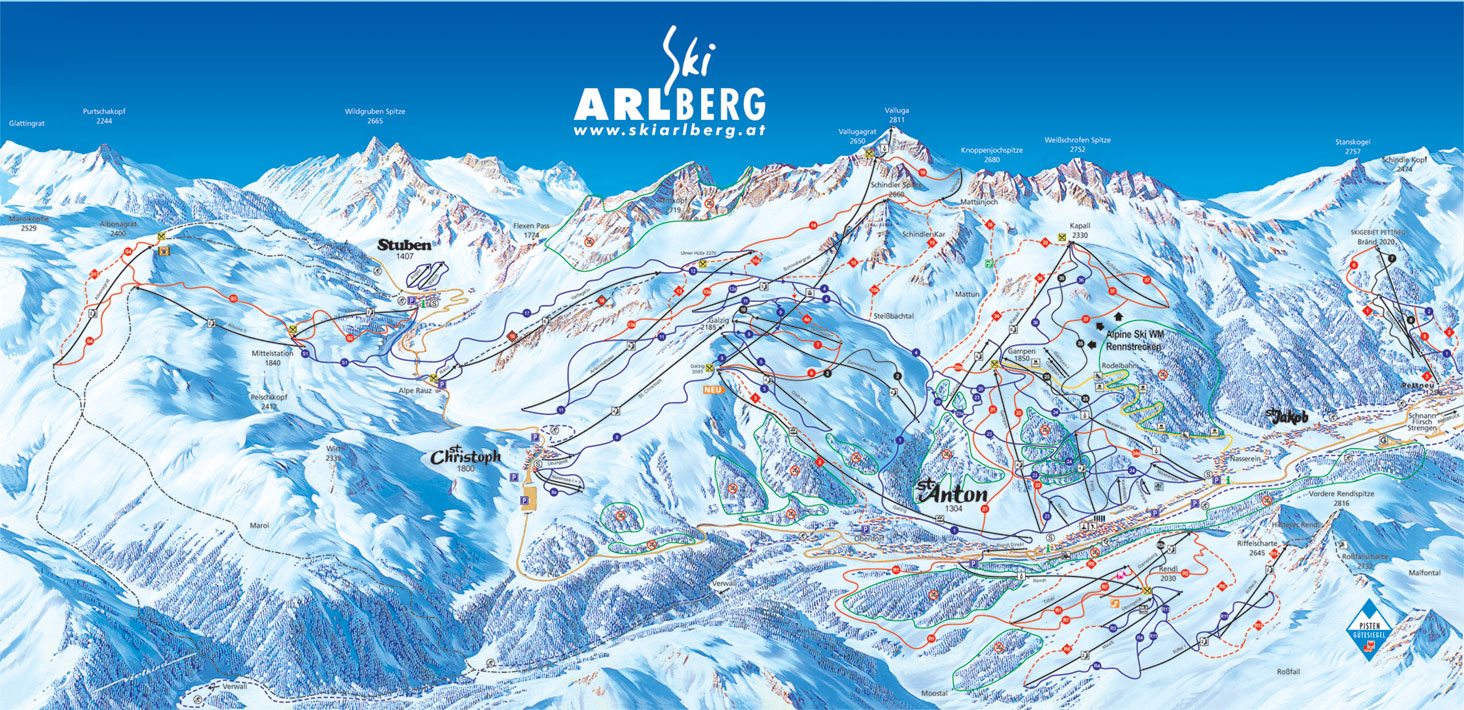 St Anton piste map