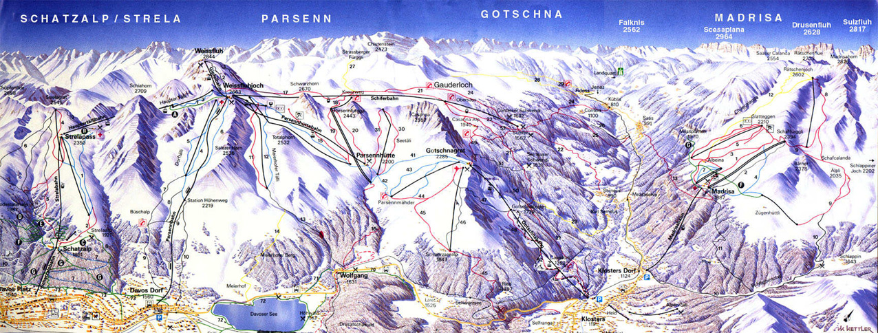 Davos piste map