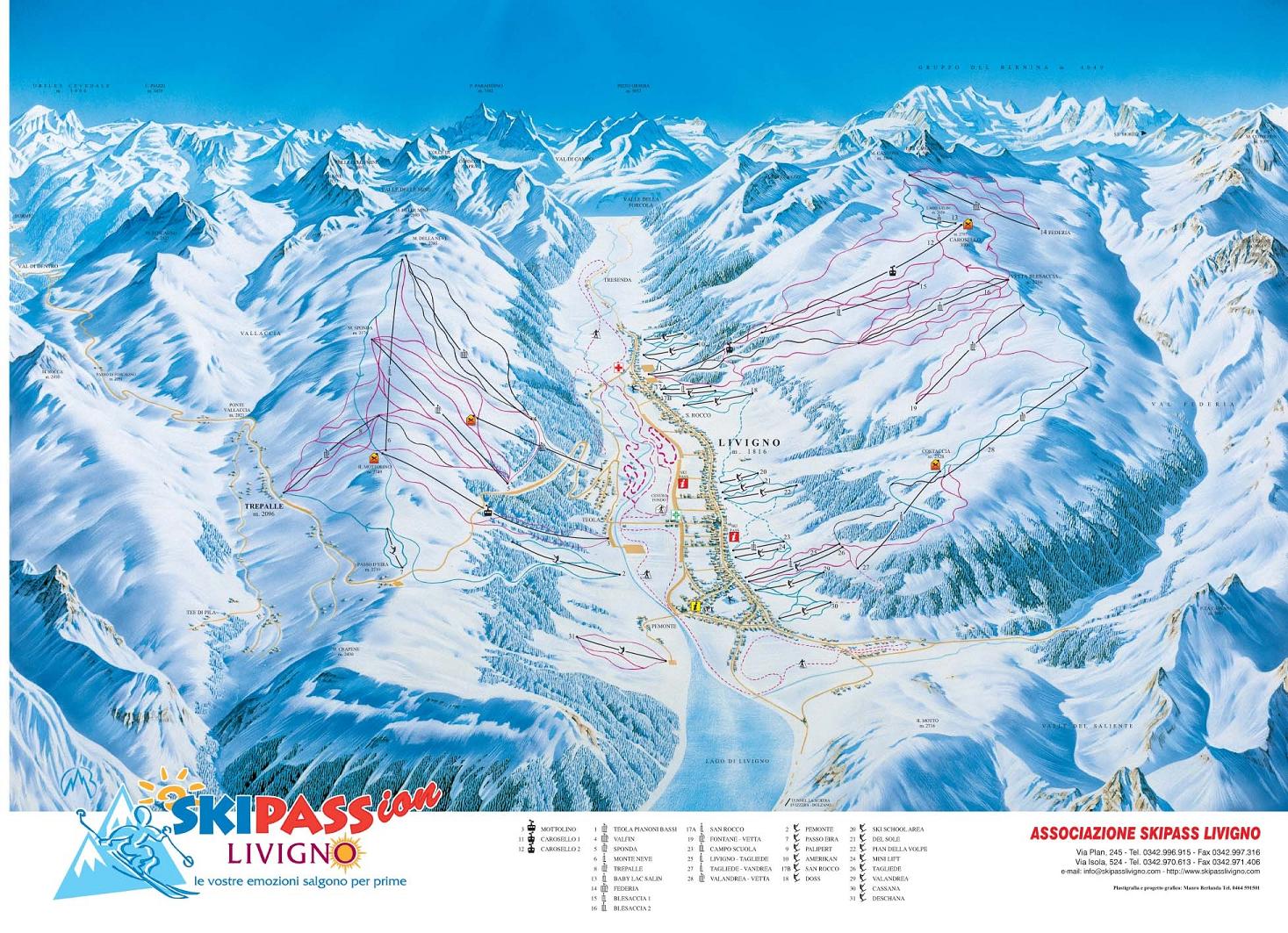 Livigno piste map