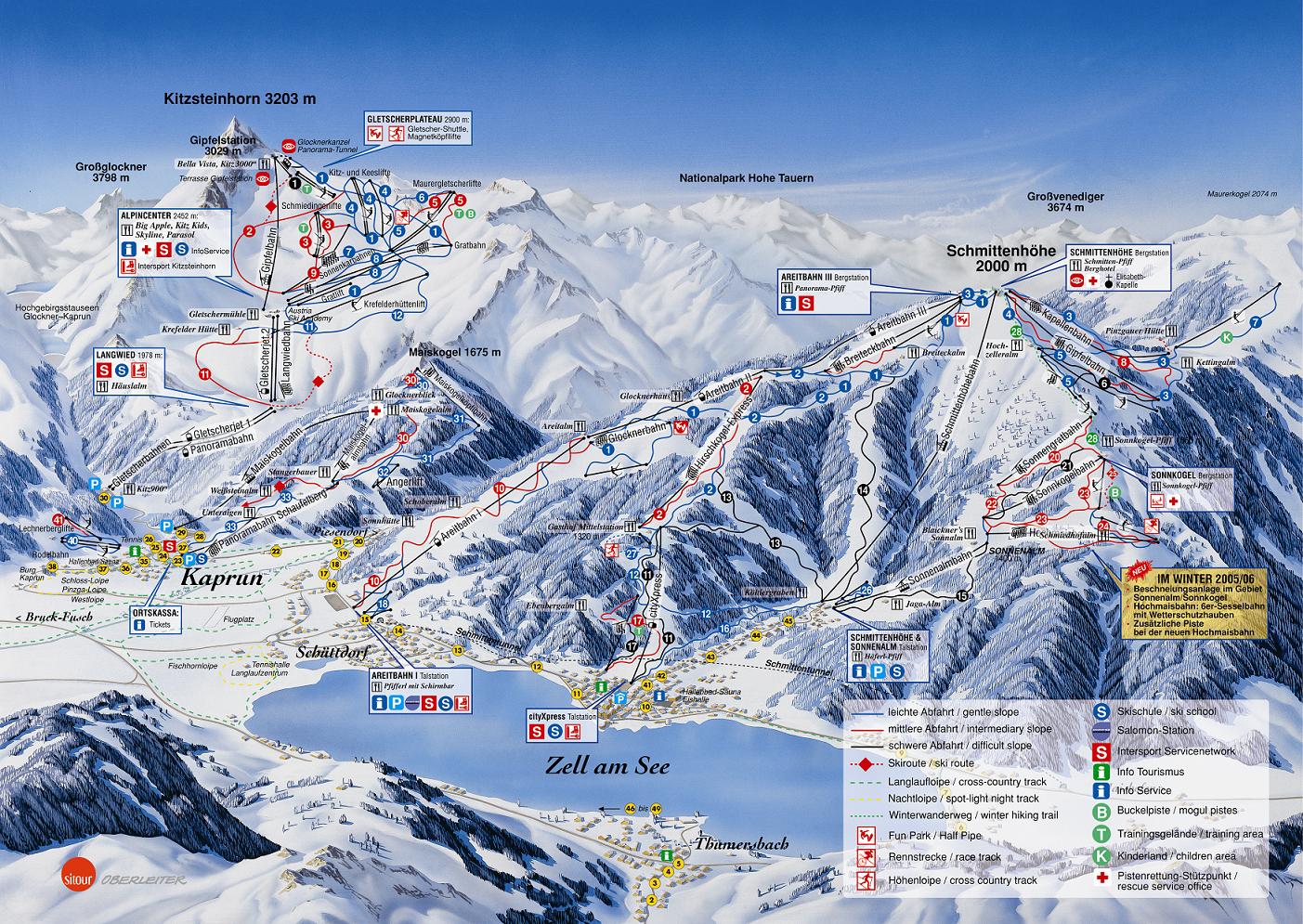 Zell Am See piste map