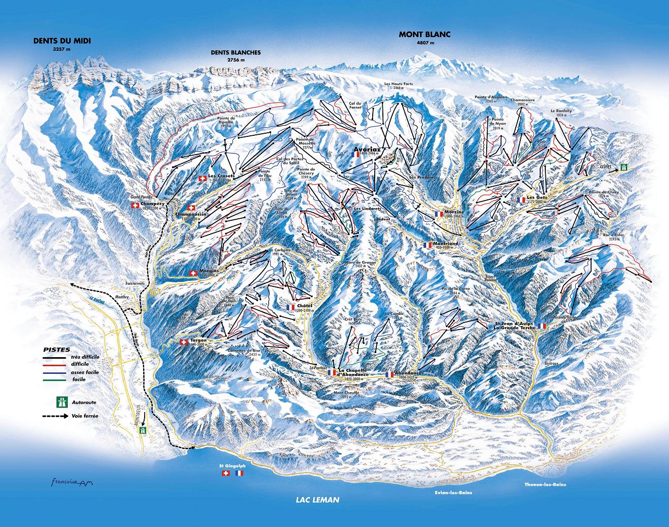 Avoriaz piste map