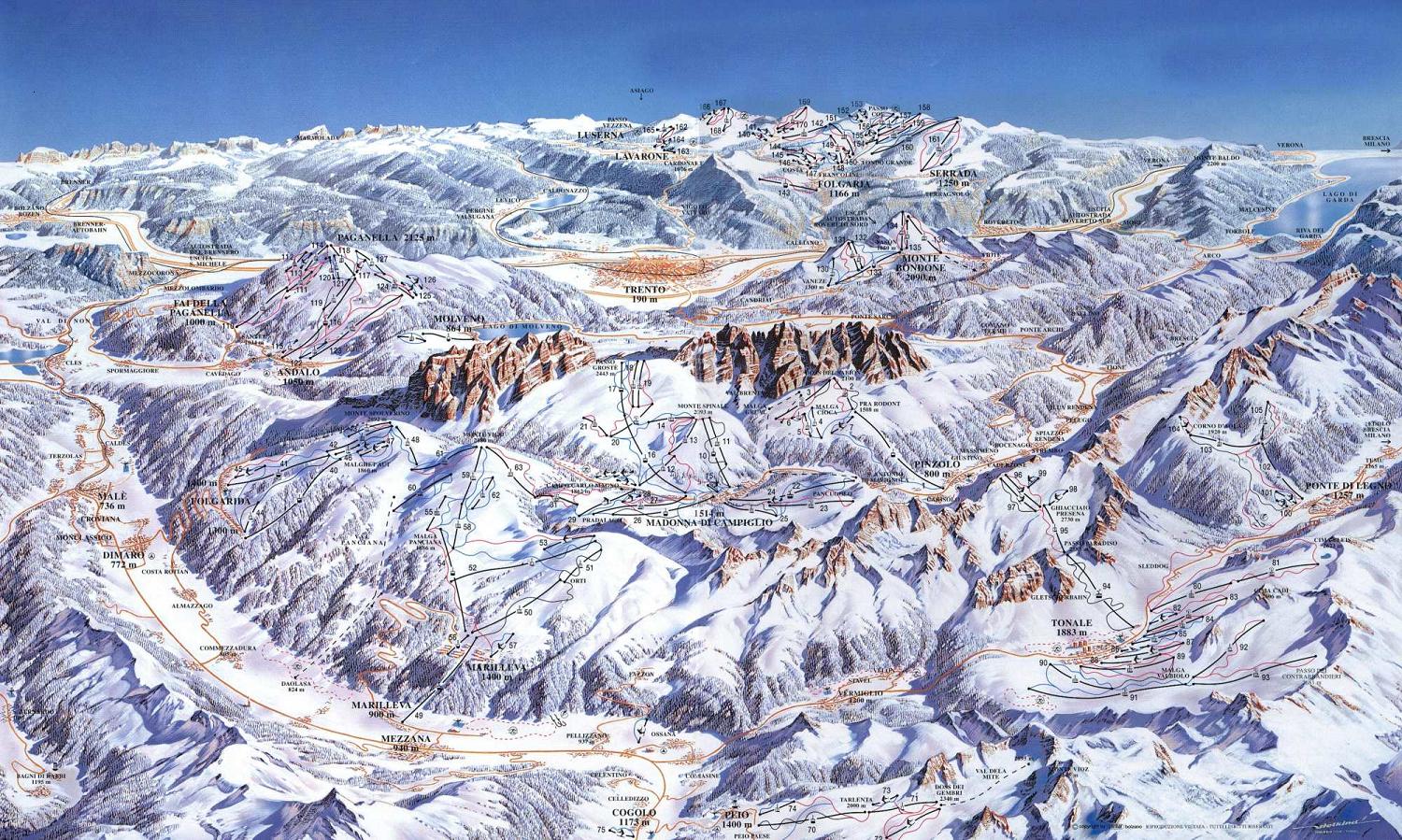 Madonna Di Campiglio piste map