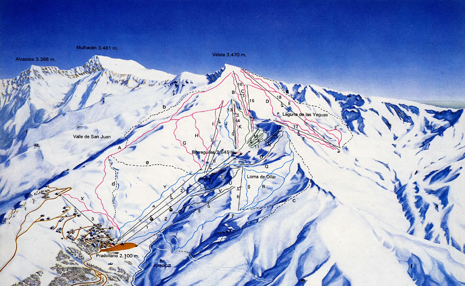 Sierra Nevada piste map
