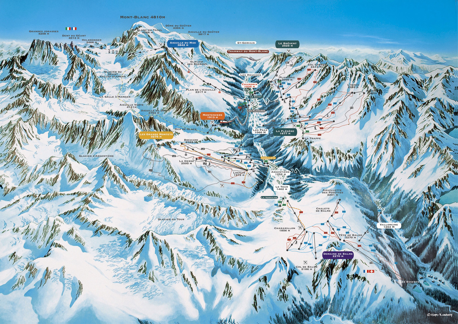 Chamonix piste map
