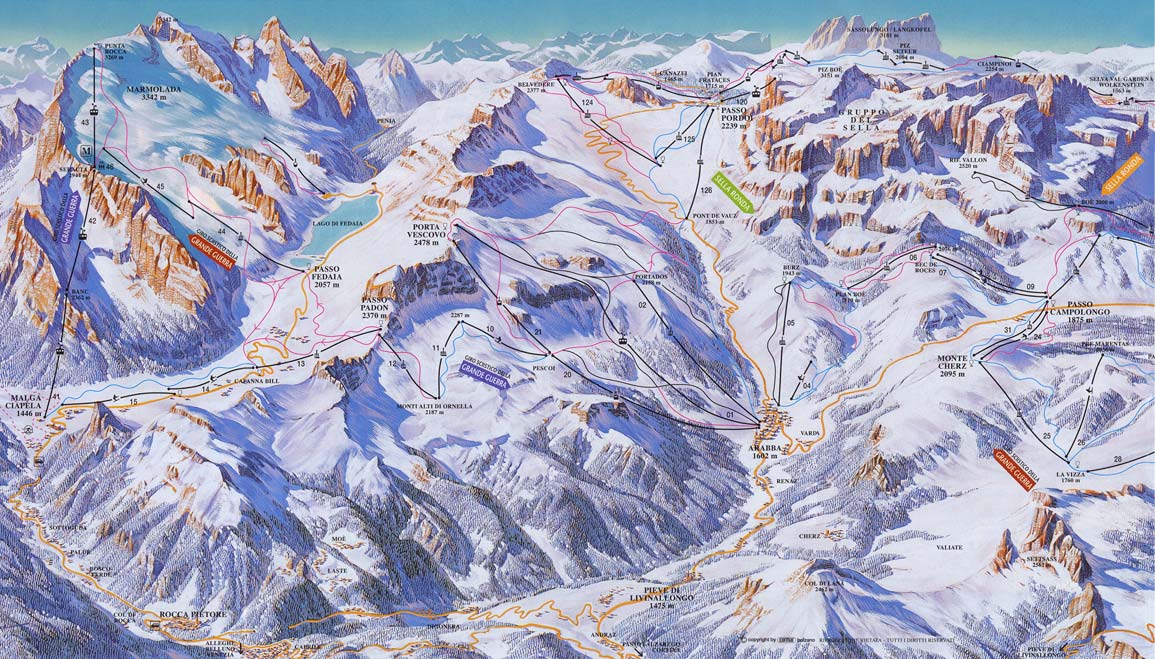 Arabba piste map