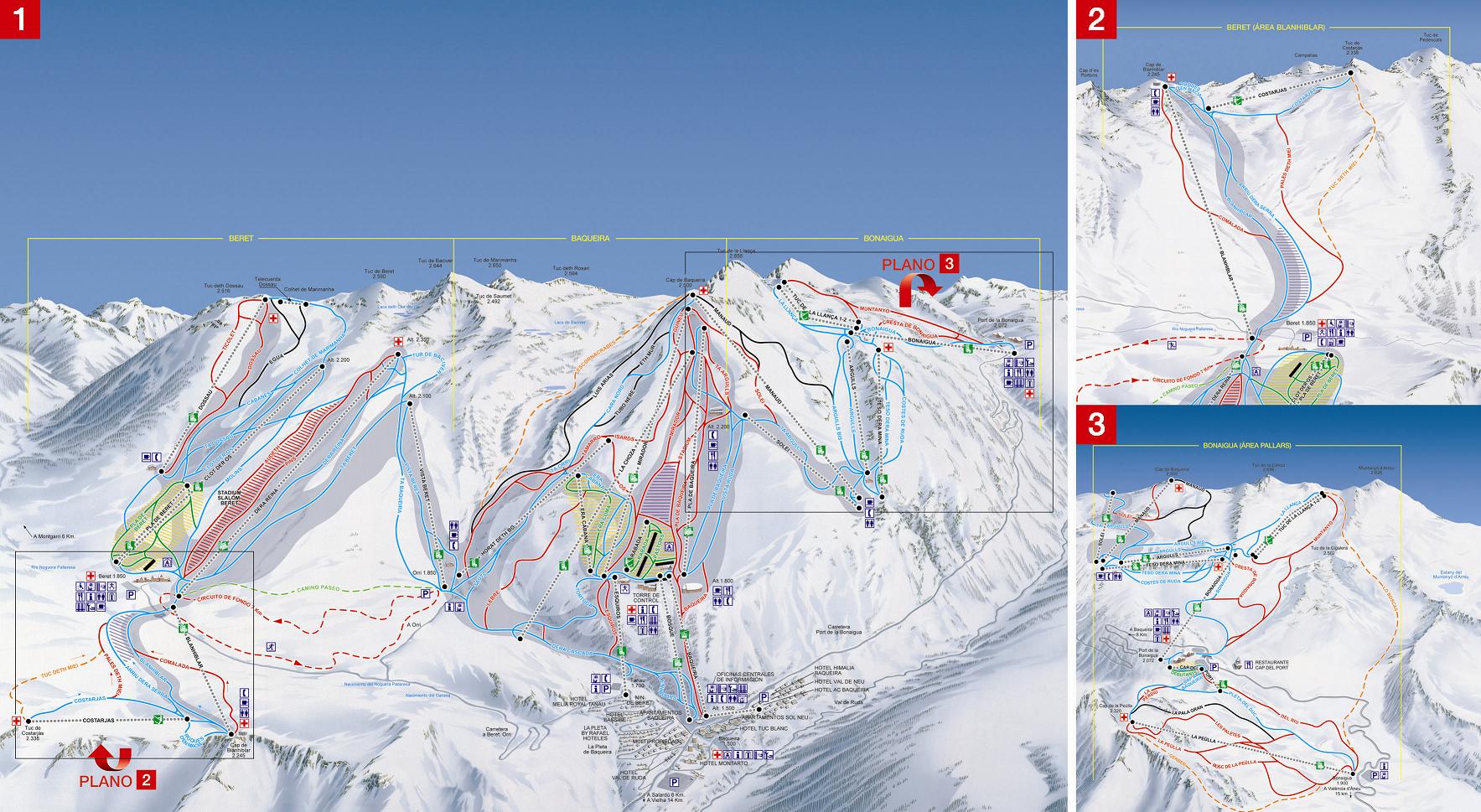 Baqueira Beret piste map