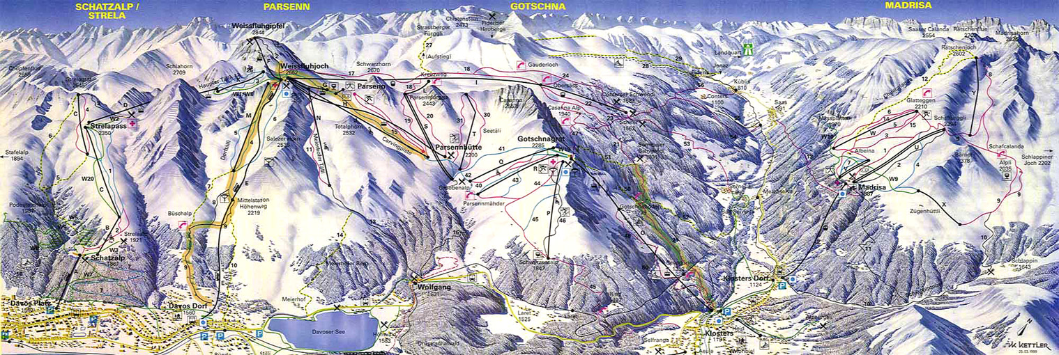 Klosters piste map
