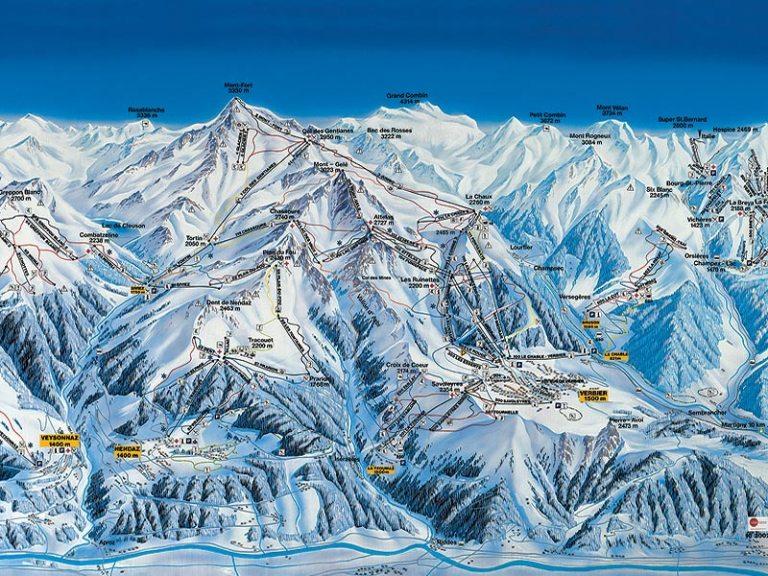 La Tzoumaz piste map