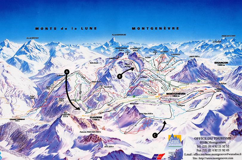Montgenevre piste map