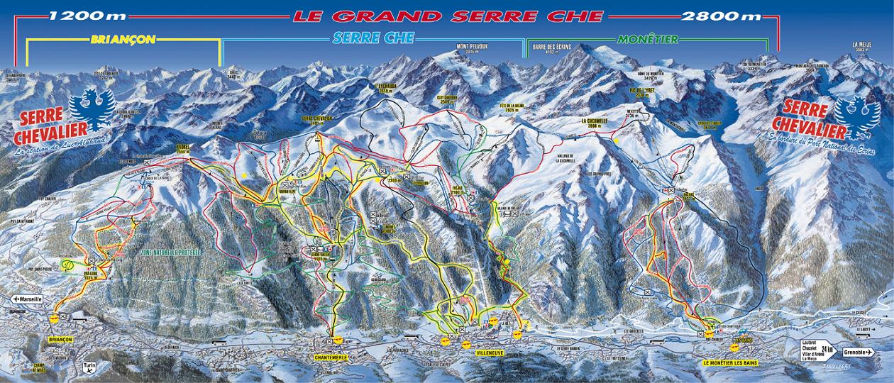 Serre Chevalier piste map