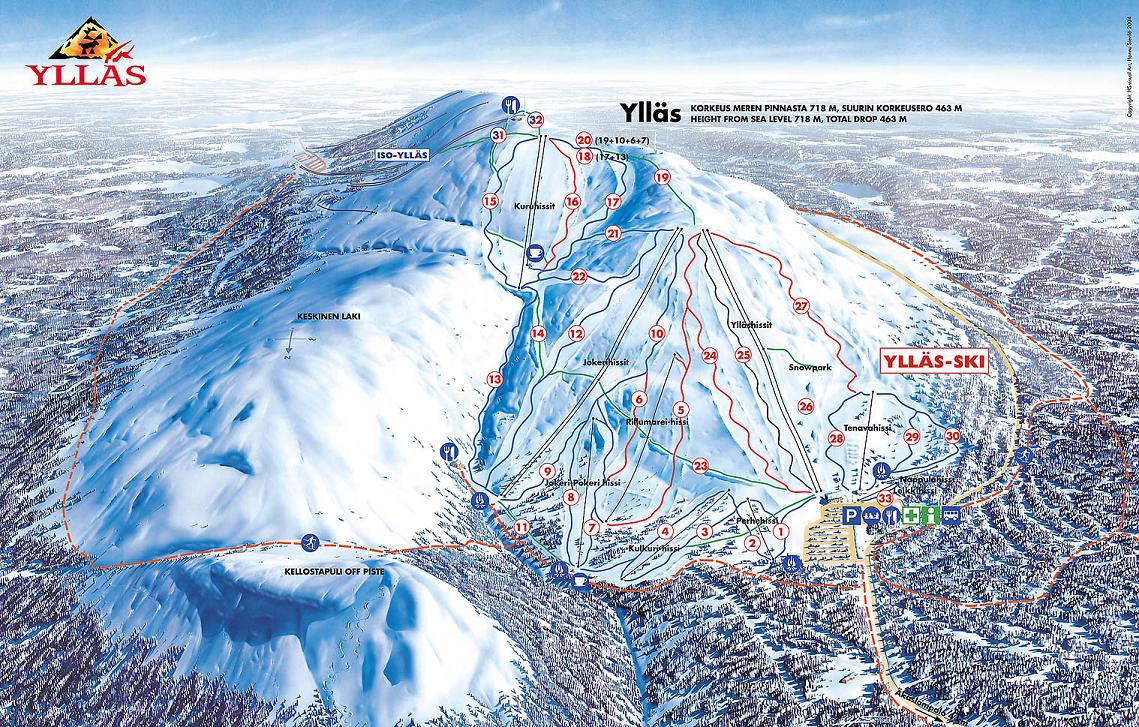 Yllas piste map