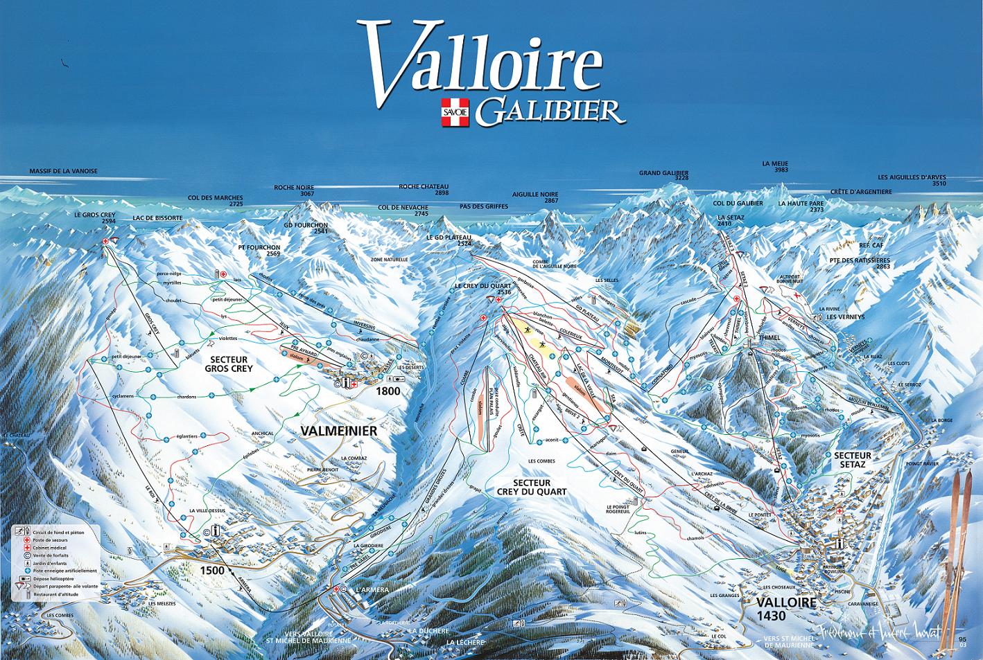 Valloire piste map