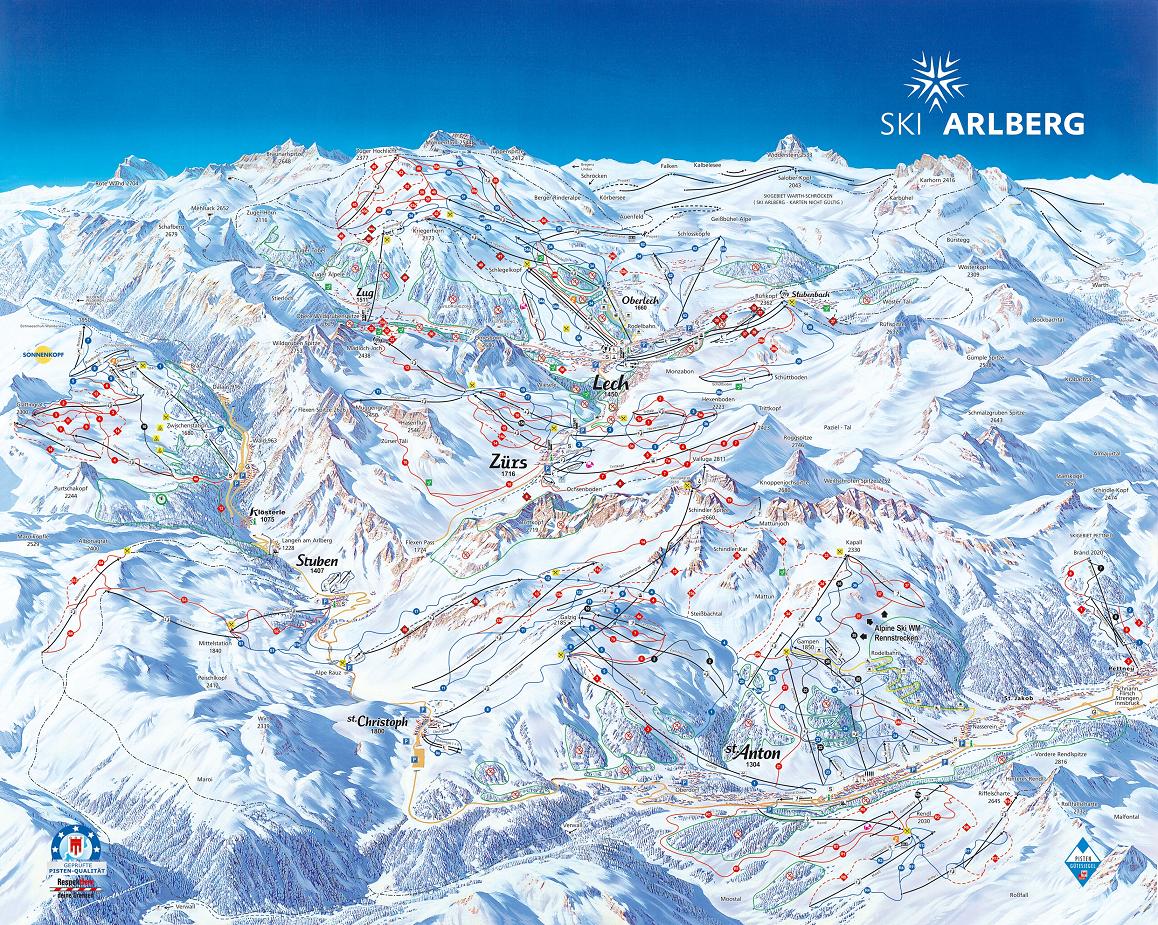St Christoph piste map