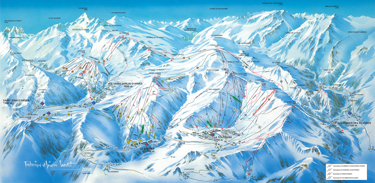 La Toussuire piste map
