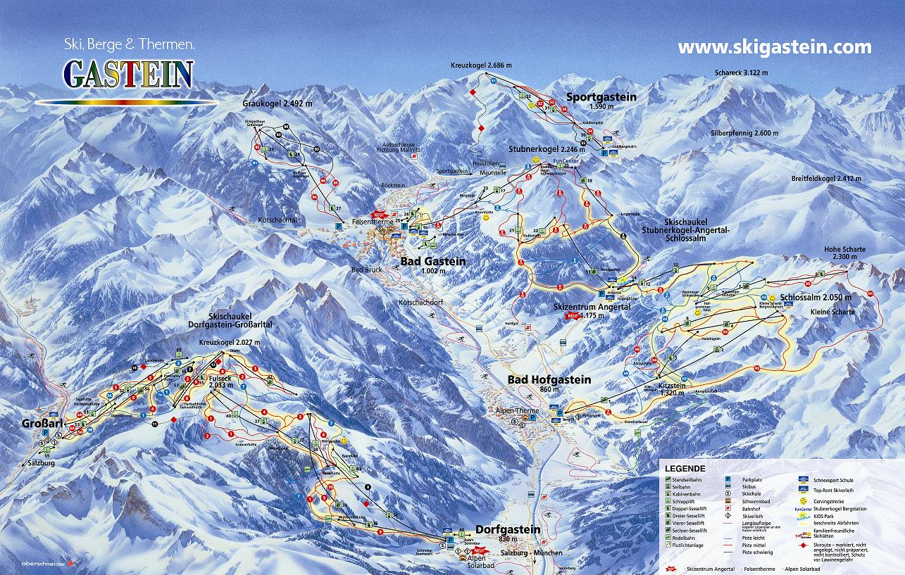 Bad Hofgastein piste map
