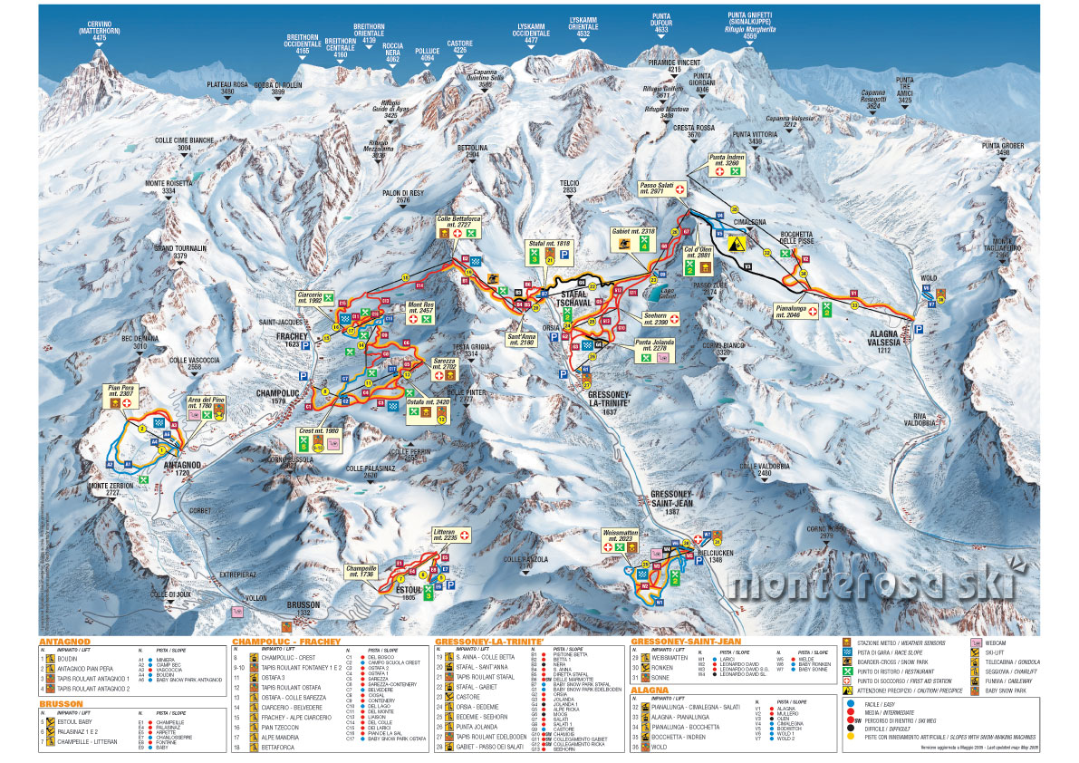 Champoluc piste map