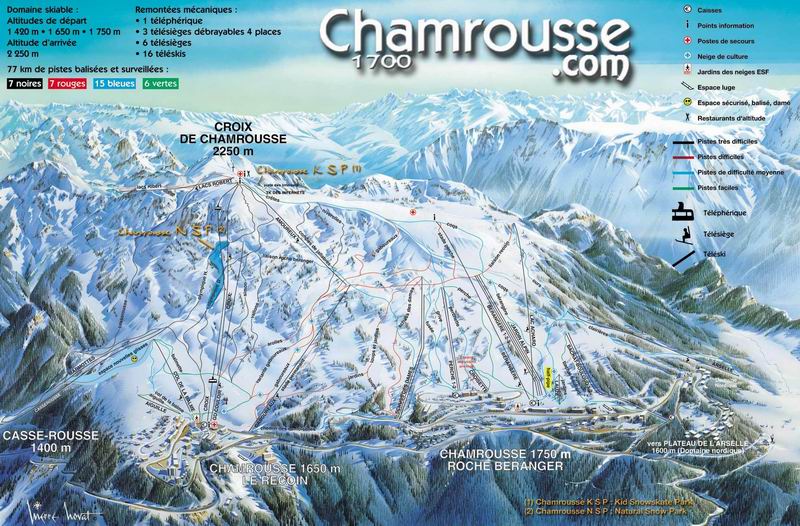 Chamrousse piste map