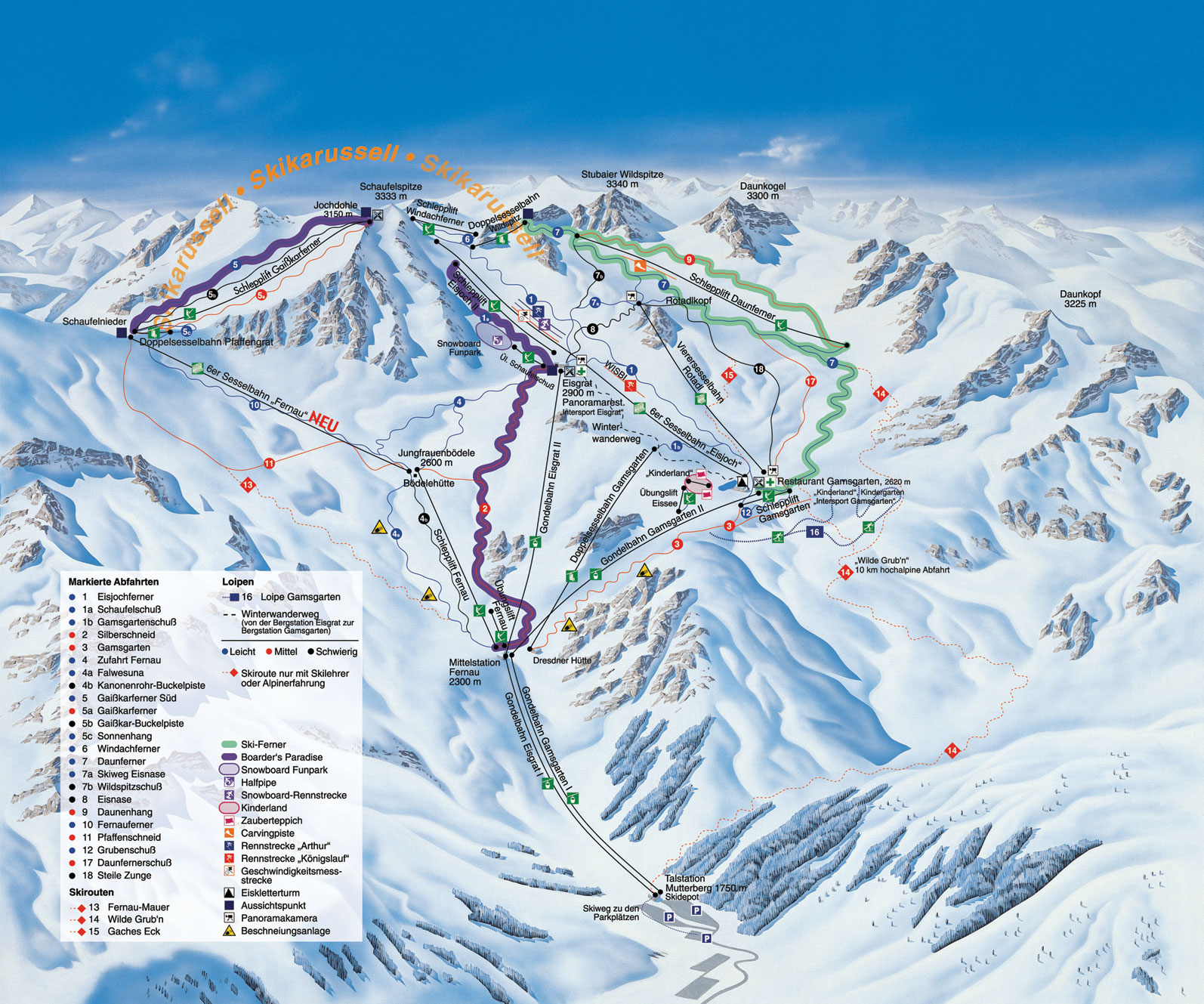 Fulpmes piste map