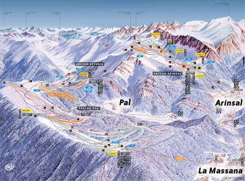 La Massana piste map