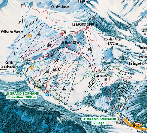 Le Grand Bornand piste map