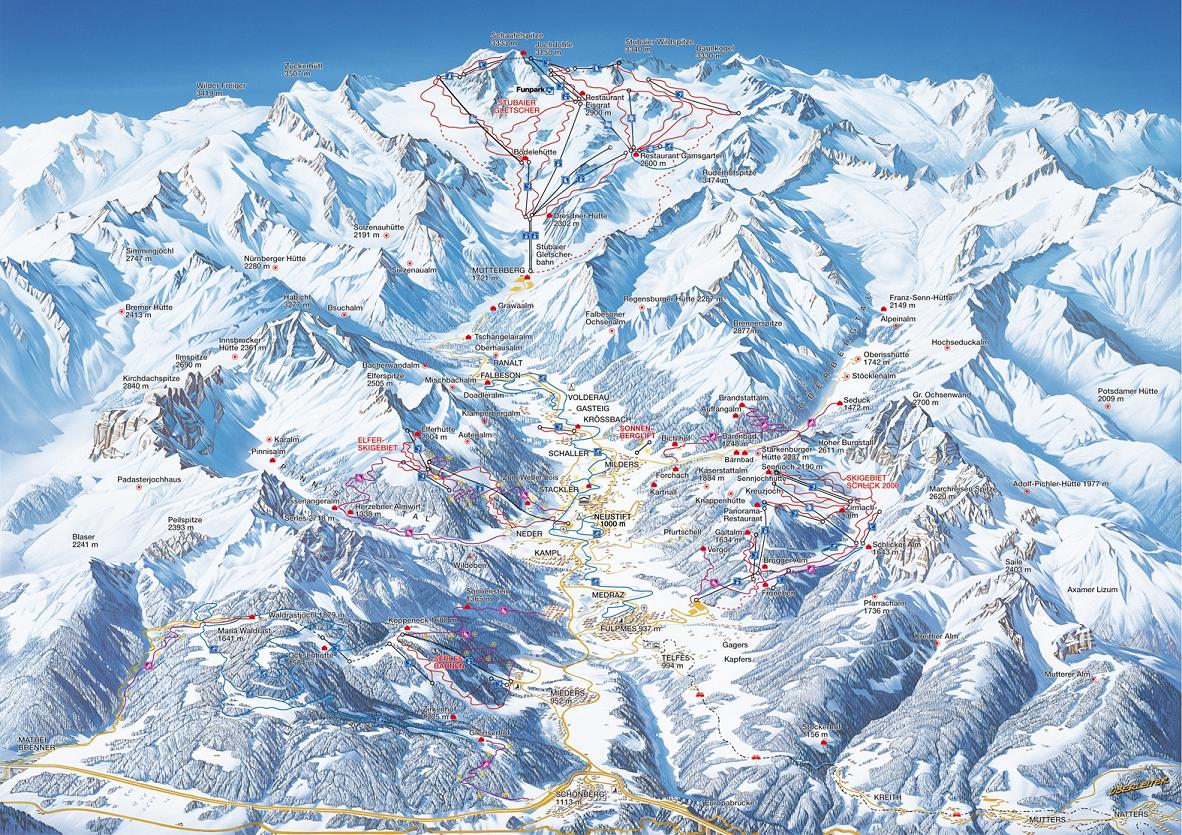 Neustift piste map