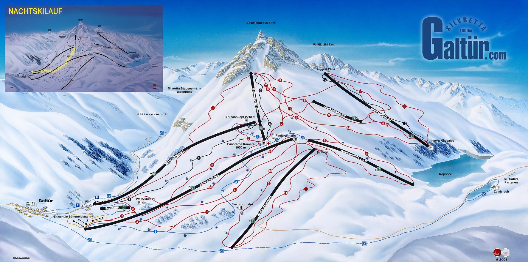 Galtur piste map