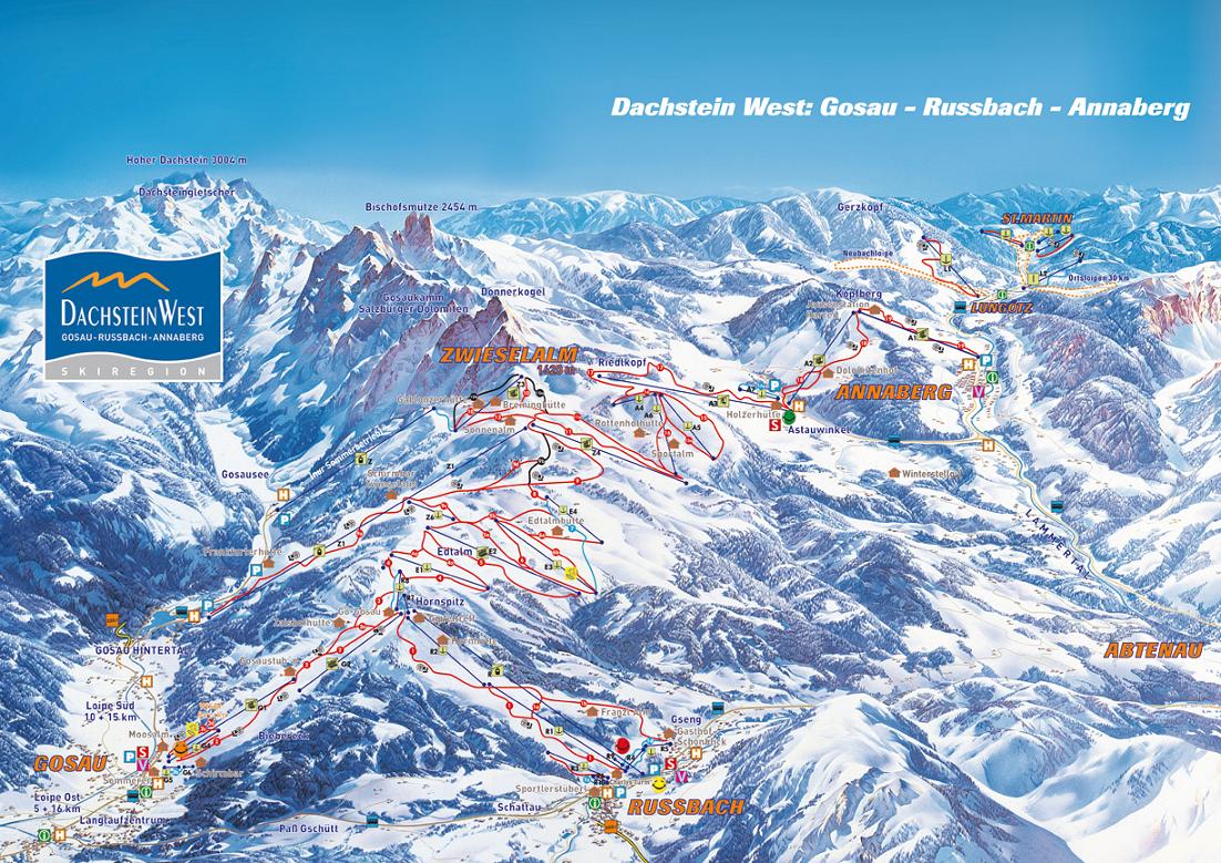 Gosau piste map
