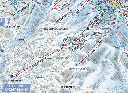 Saint Gervais piste map