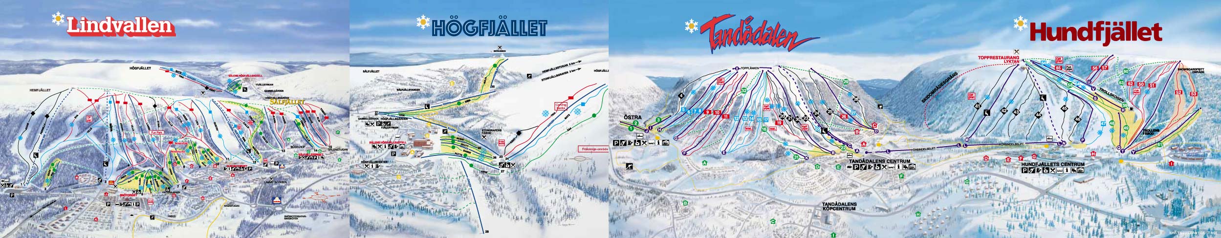 Salen piste map