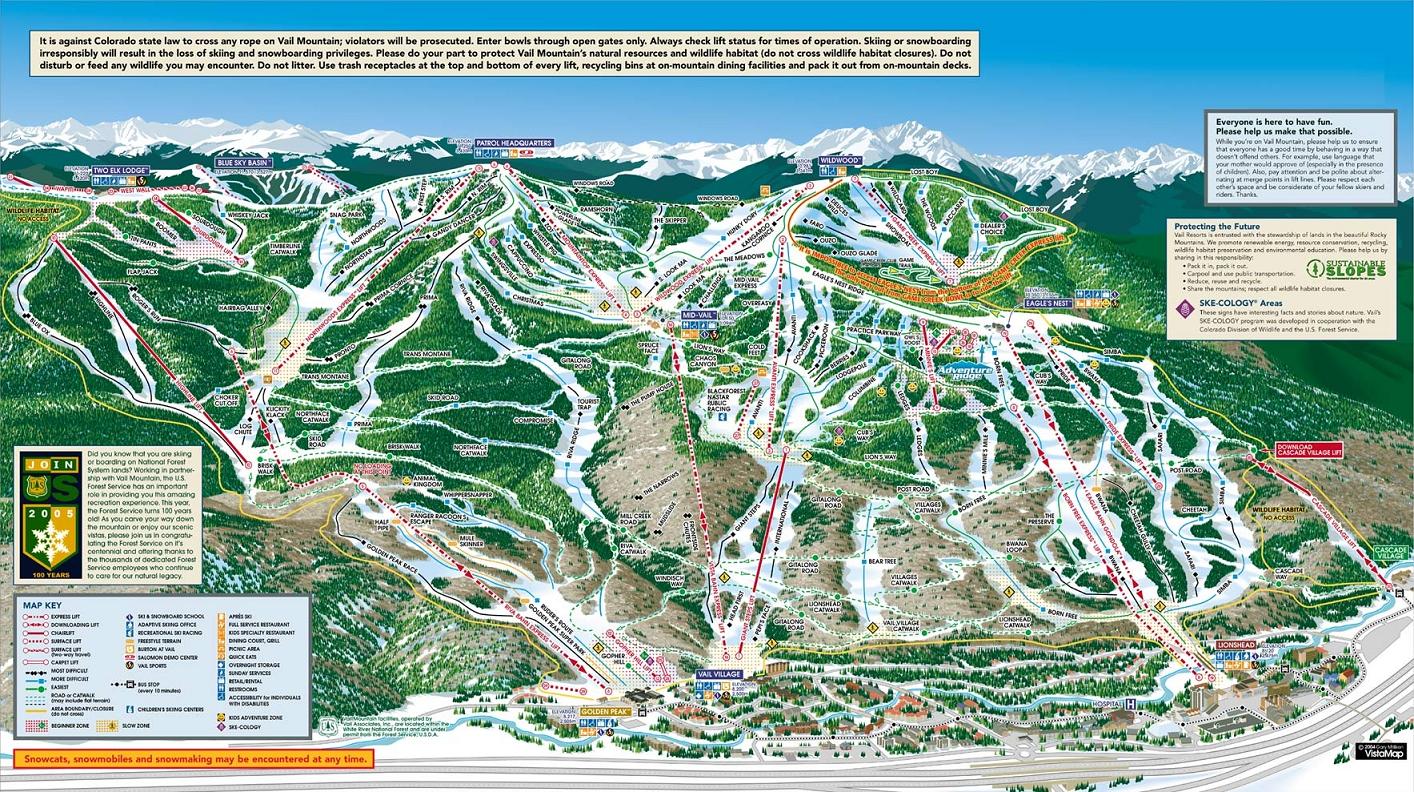Vail piste map