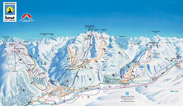 Andermatt piste map
