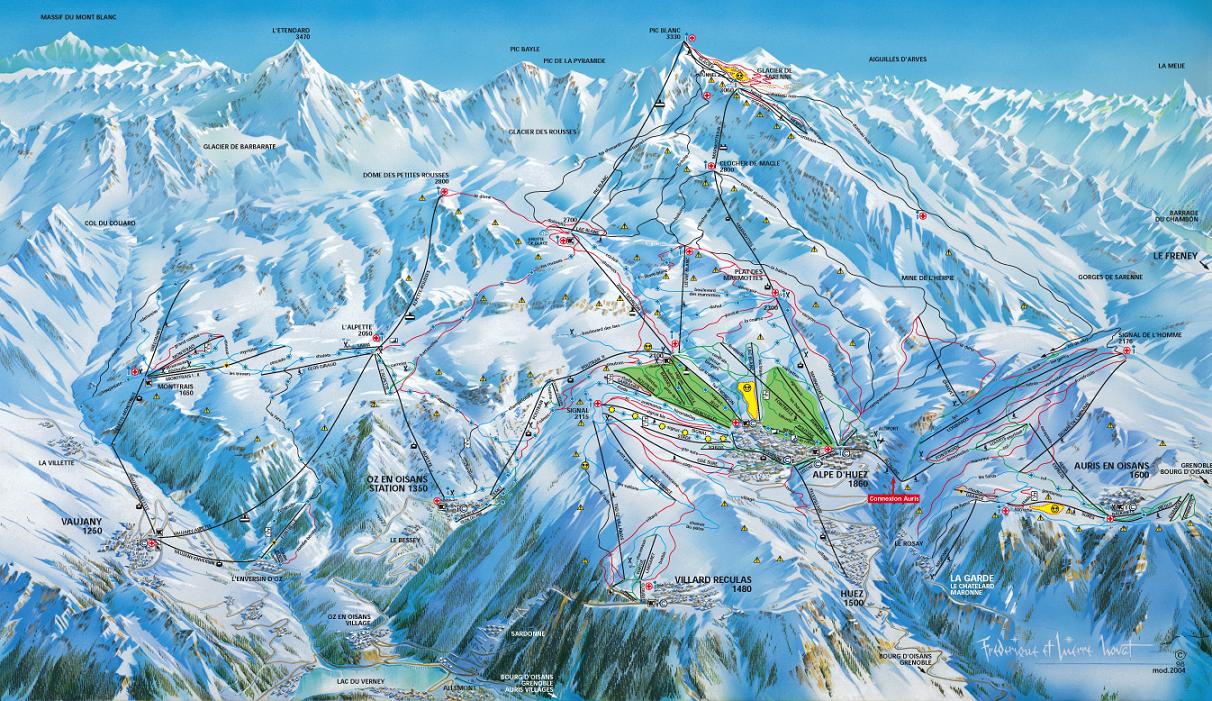 Auris en Oisans piste map