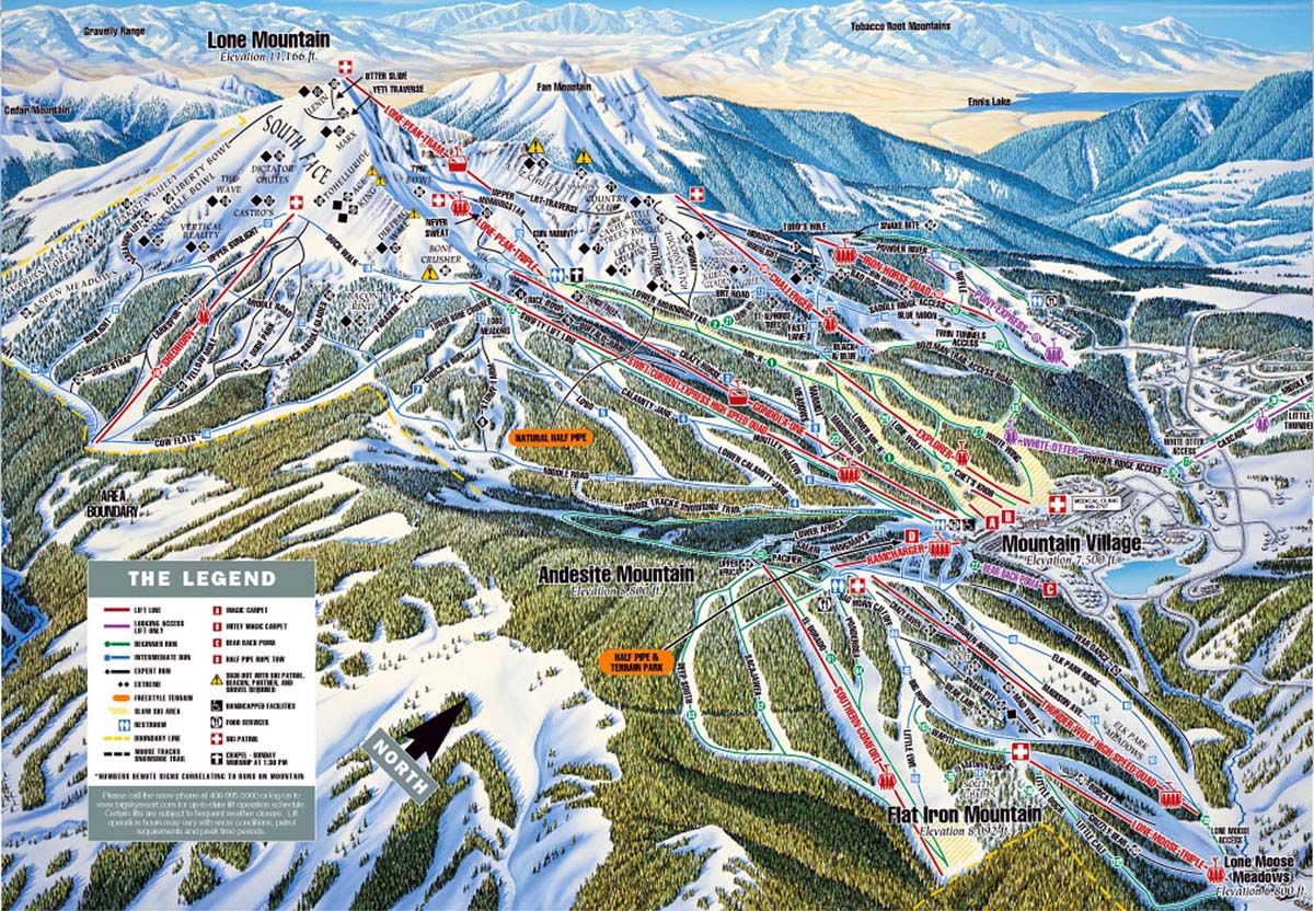 Big Sky piste map