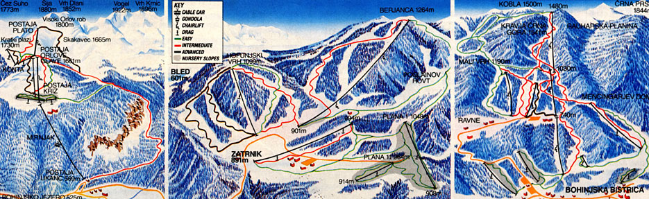 Bohinj piste map