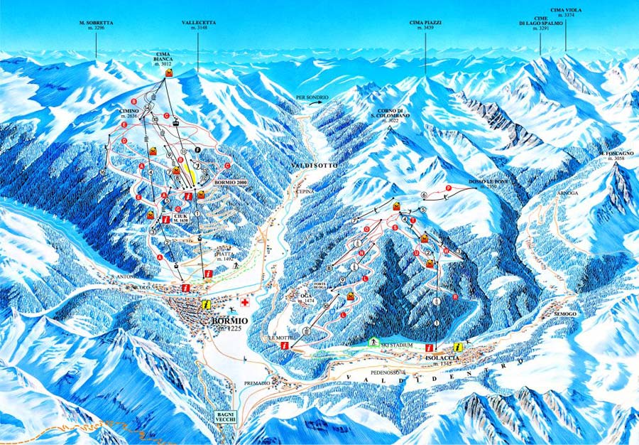Bormio piste map