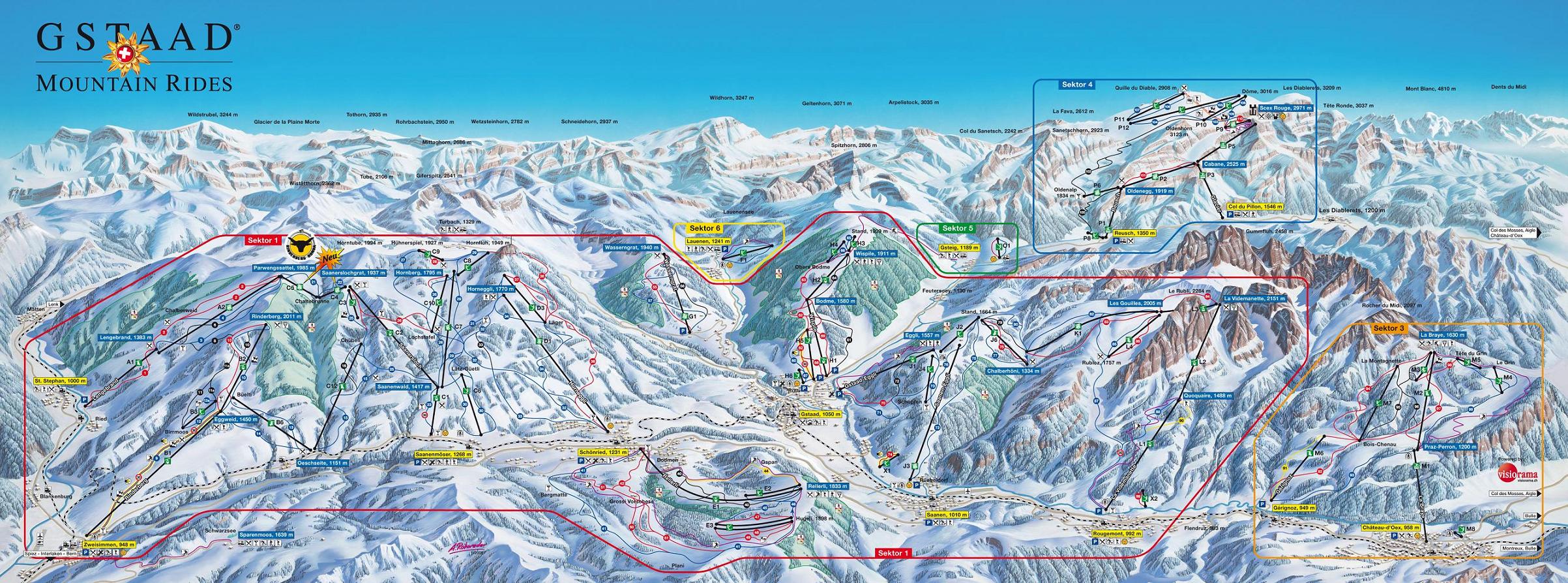 Gstaad piste map