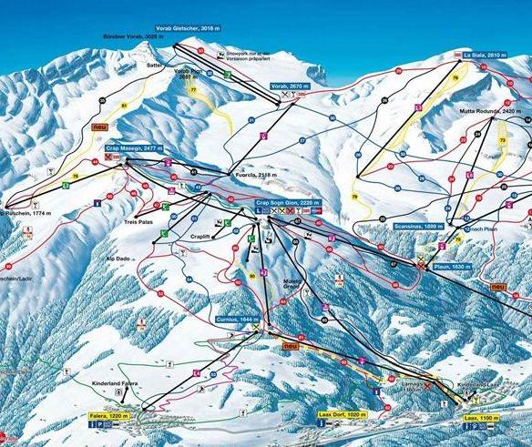 Laax piste map