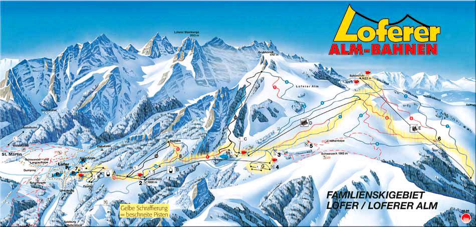 Lofer piste map