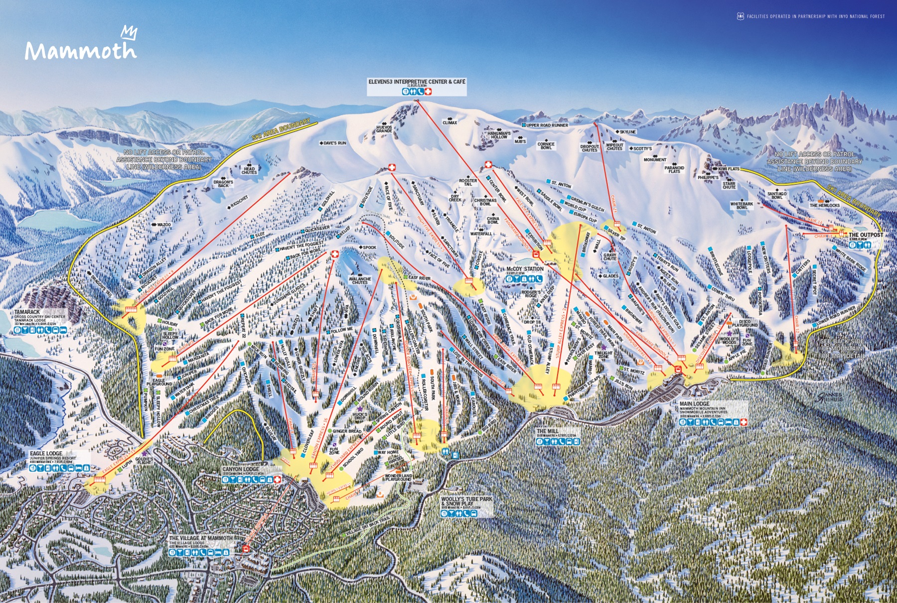 Mammoth Mountain piste map