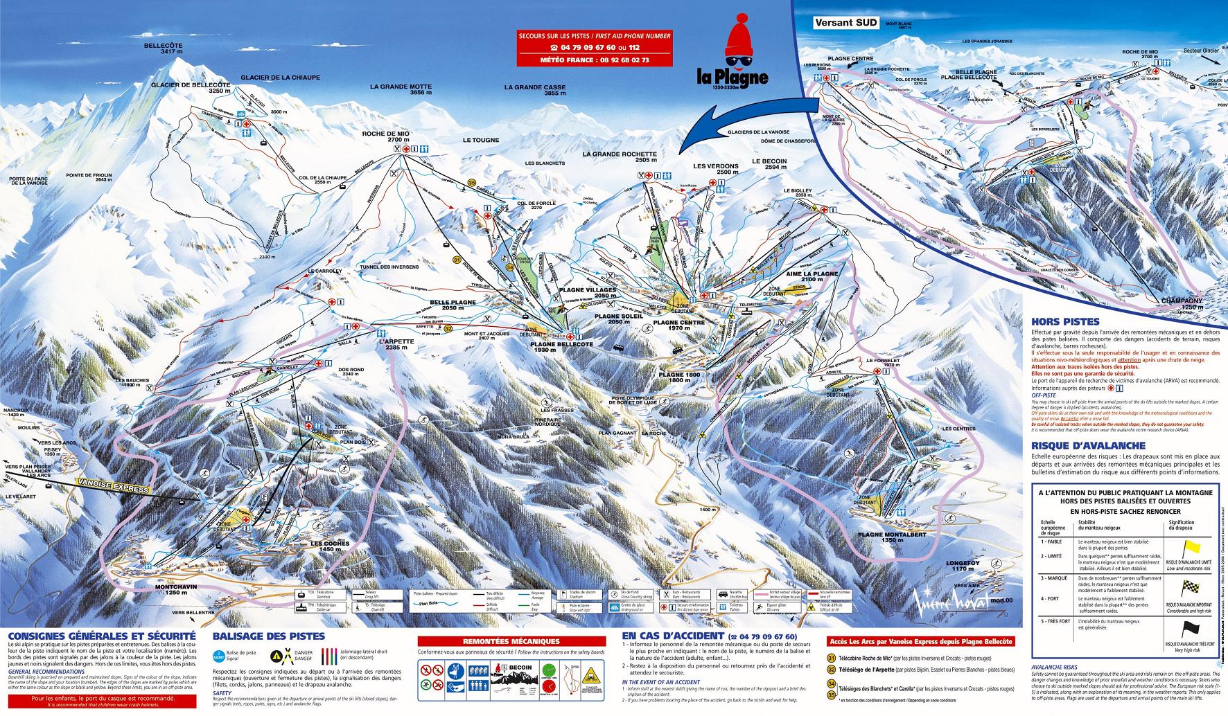 Montchavin piste map